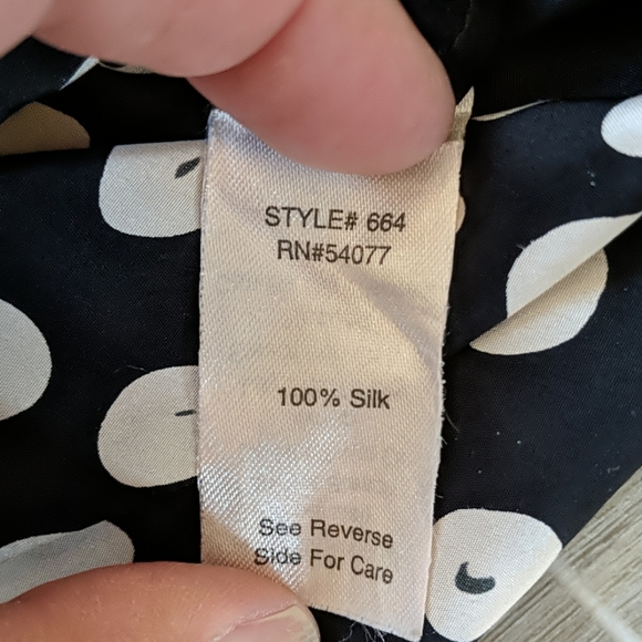 CAbi 100% silk polka dot blouse - Picture 6 of 7